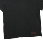 TRUE RELIGION Womens Black Graphic T-Shirt M Short Sleeve Crew Neck Cotton Blend