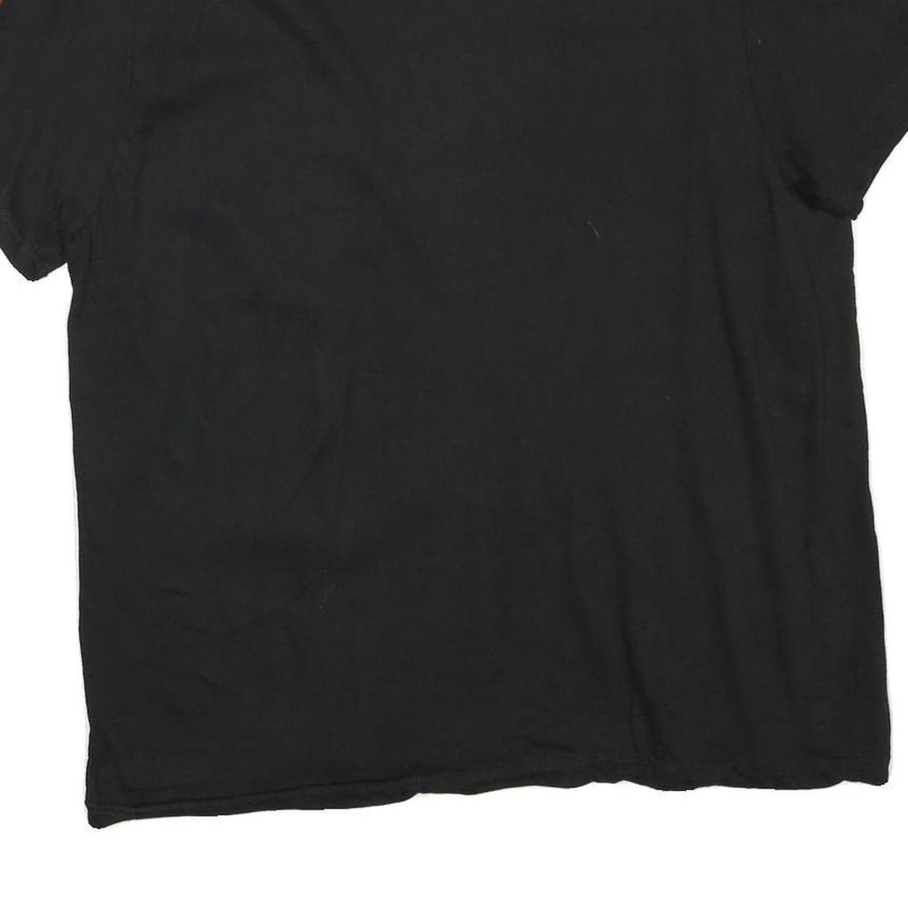 TRUE RELIGION Womens Black Graphic T-Shirt M Short Sleeve Crew Neck Cotton Blend