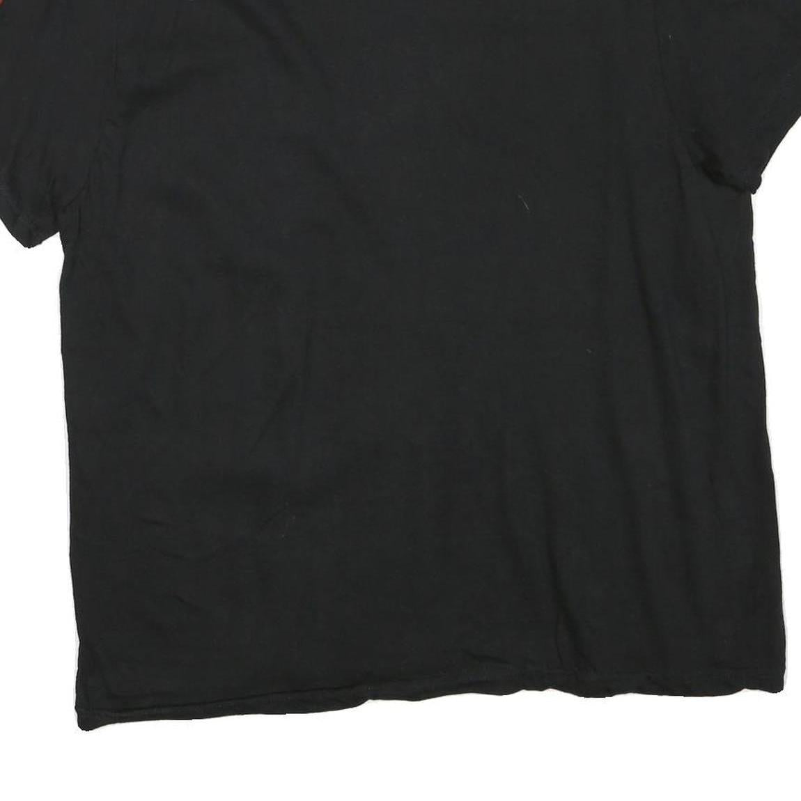 TRUE RELIGION Womens Black Graphic T-Shirt M Short Sleeve Crew Neck Cotton Blend