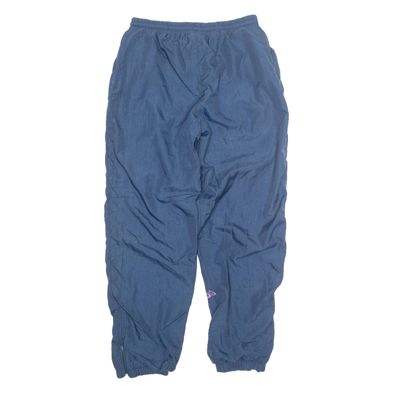 SHELL Mens Track Pants Blue 90s Tapered S W28 L27