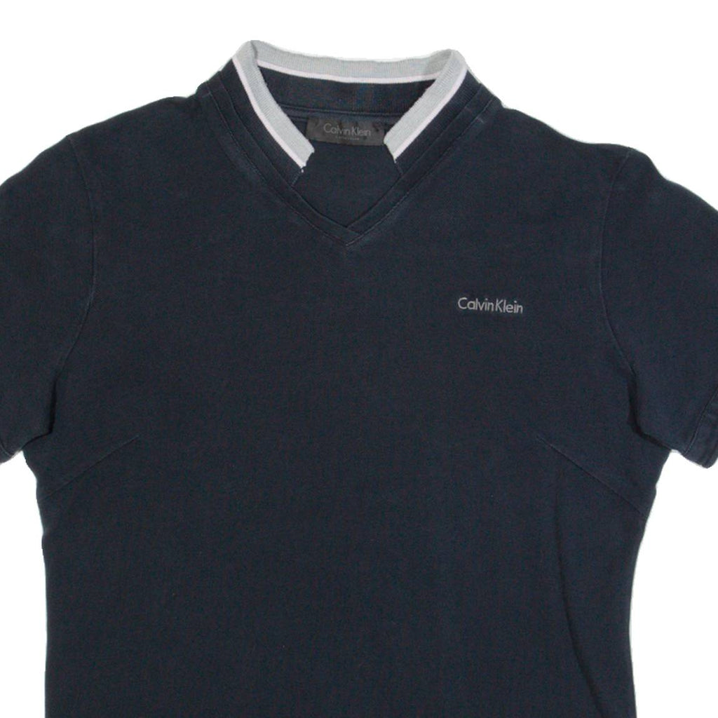 CALVIN KLEIN Womens Polo Shirt Black L