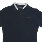 CALVIN KLEIN Womens Polo Shirt Black L