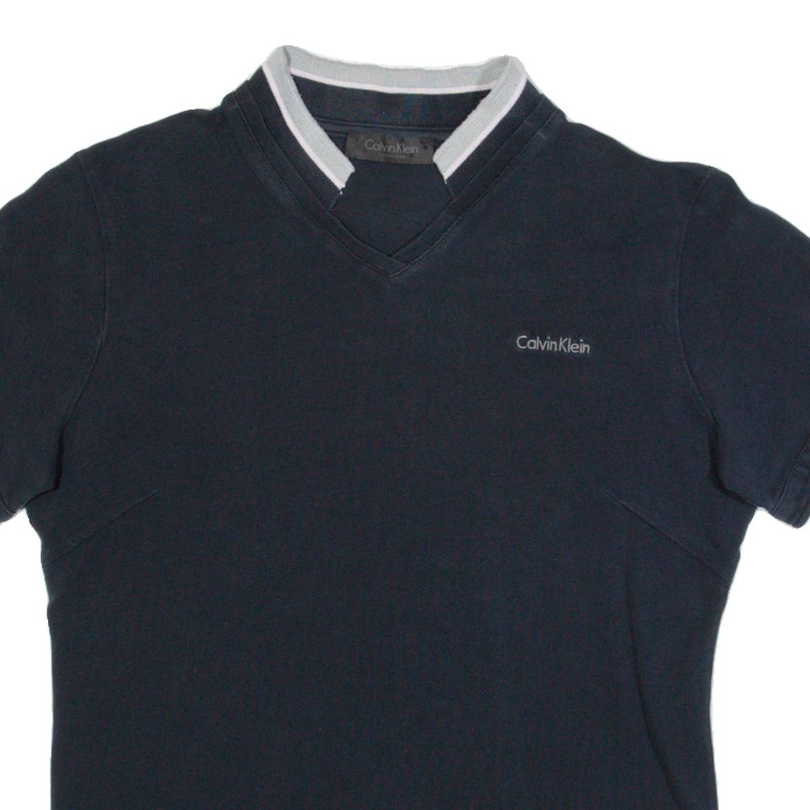CALVIN KLEIN Womens Polo Shirt Black L