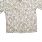 COOKE STREET Mens Beige & Red Pattern Cotton Blend Shirt L Casual Summer Style