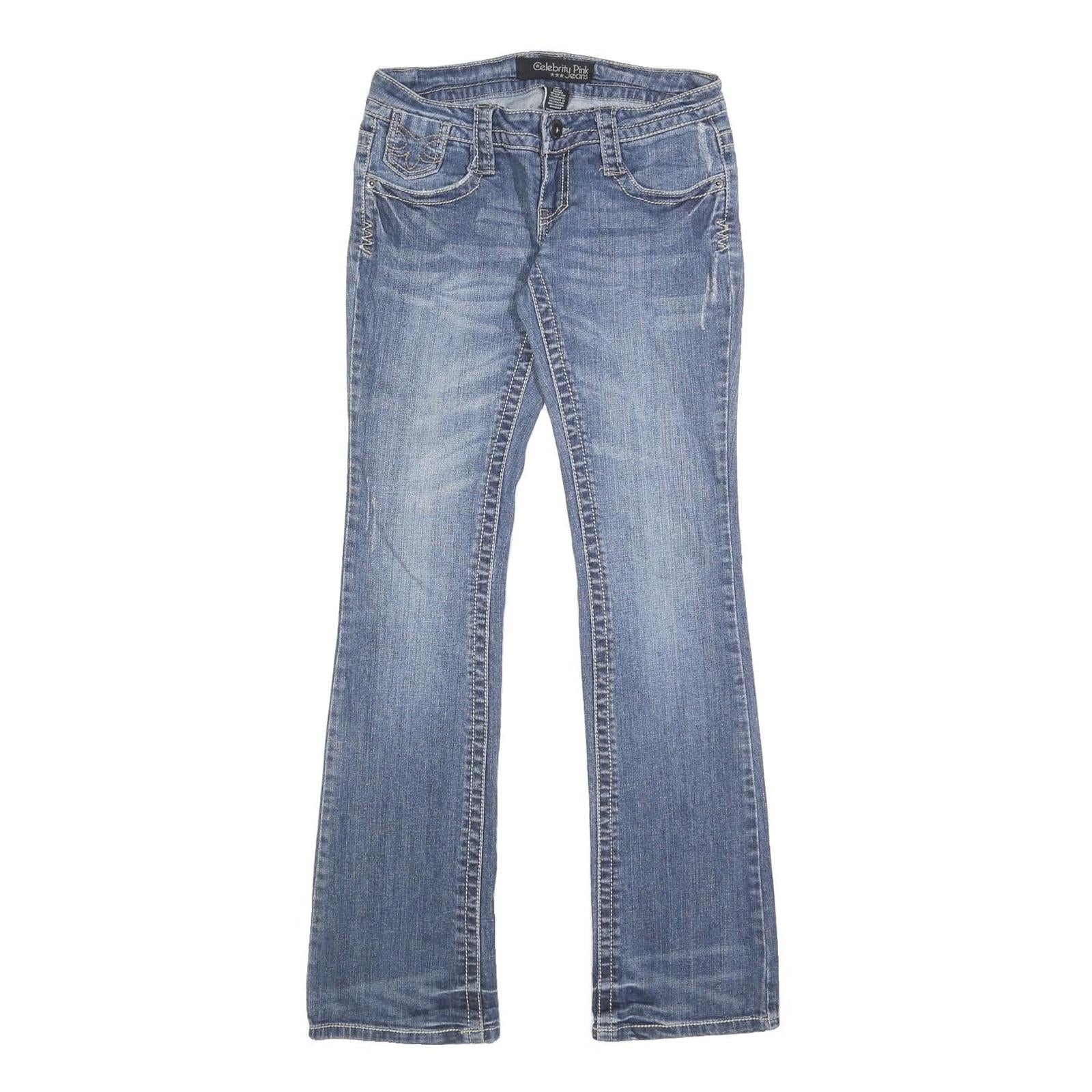 Celebrity Pink Mens Jeans Blue Slim Bootcut Denim Medium W26 L31 Stylish