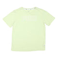 PUMA Mens Light Green Graphic T-Shirt S Short Sleeve Crew Neck Cotton Blend