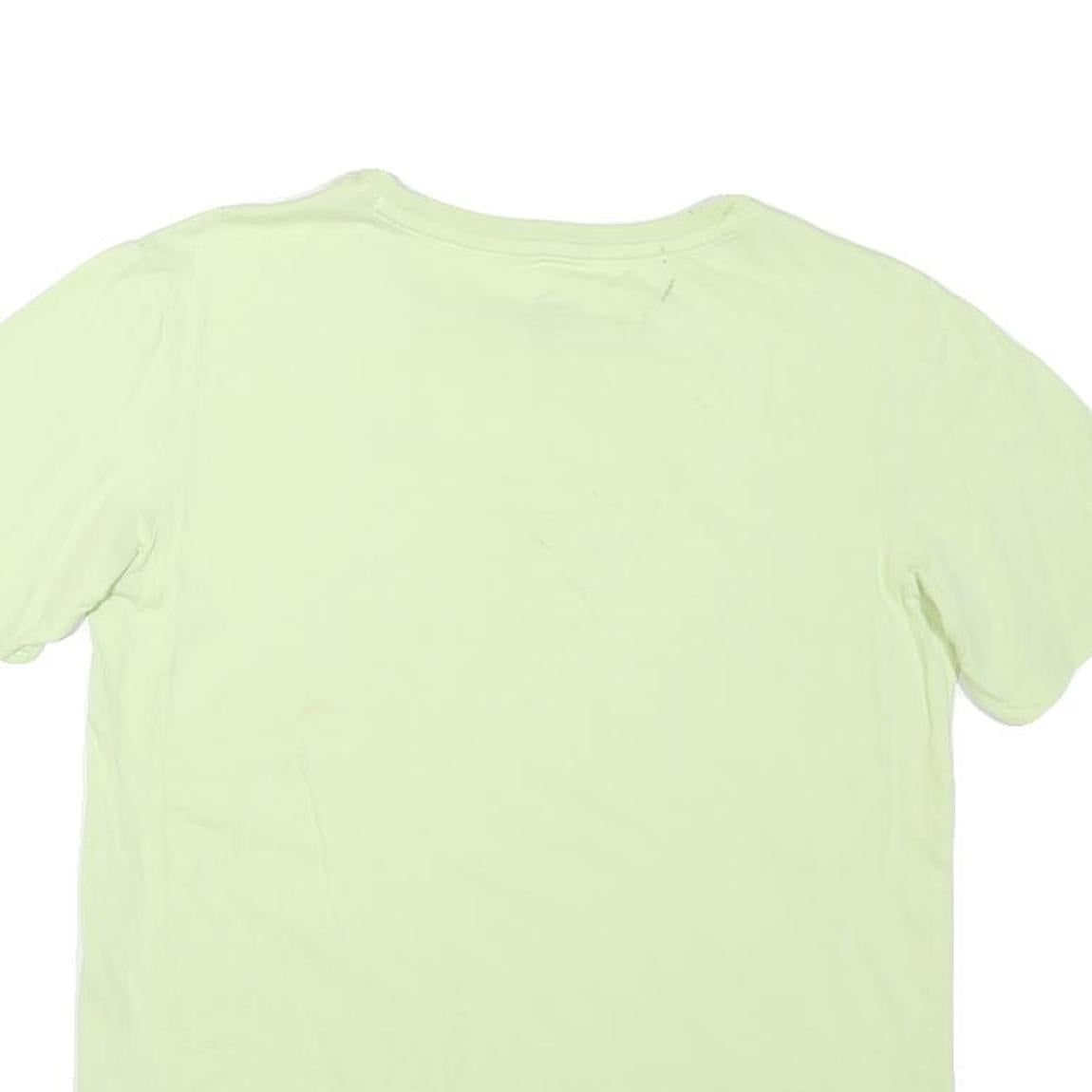 PUMA Mens Light Green Graphic T-Shirt S Short Sleeve Crew Neck Cotton Blend