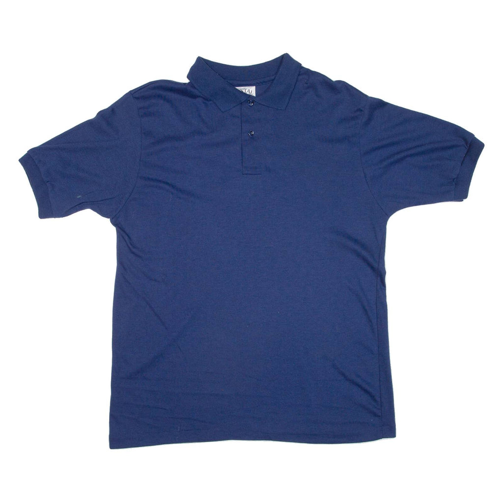 CRYSTAL SPRINGS Mens Polo Shirt Blue L