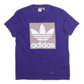 ADIDAS Womens Purple Cotton Graphic T-Shirt UK 10 Short Sleeve Crew Neck Branded