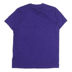 ADIDAS Womens Purple Cotton Graphic T-Shirt UK 10 Short Sleeve Crew Neck Branded