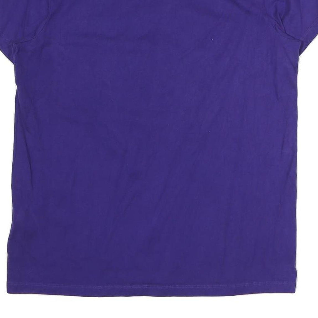 ADIDAS Womens Purple Cotton Graphic T-Shirt UK 10 Short Sleeve Crew Neck Branded