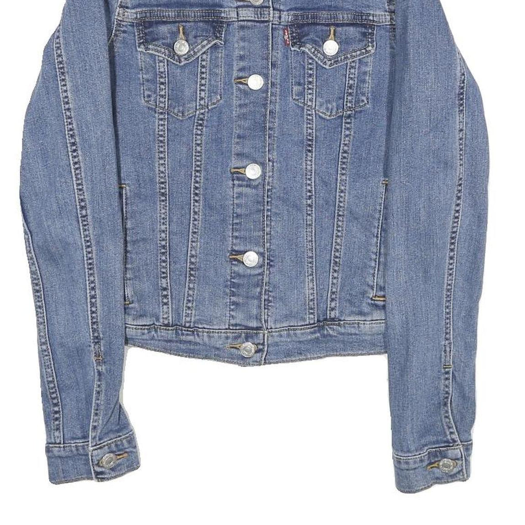 LEVI'S Mens Blue Denim Jacket S Cotton Classic Button Closure Casual Stylish