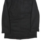 TOMMY HILFIGER Mens Black Cotton Classic Jacket XS Button Plain Stylish Winter