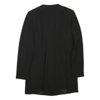 ZARA BASIC Womens Black Button Jacket M Acetate Plain Stylish Classic Fit