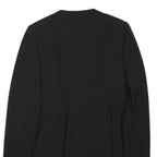 ZARA BASIC Womens Black Button Jacket M Acetate Plain Stylish Classic Fit