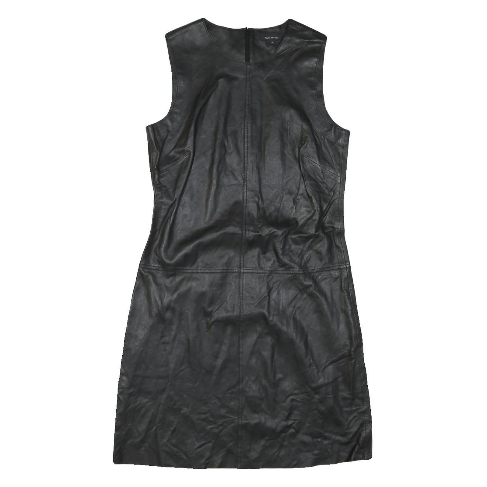 MARC O'POLO Womens Black Sleeveless Mini Dress Polyester Blend Smooth Finish Zip