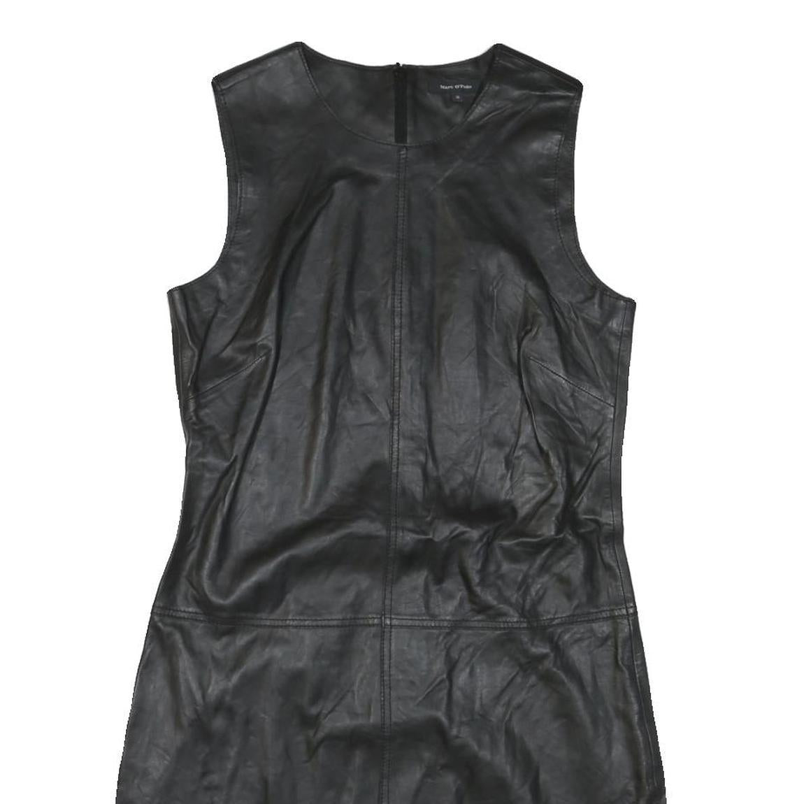 MARC O'POLO Womens Black Sleeveless Mini Dress Polyester Blend Smooth Finish Zip