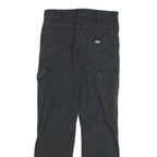 DICKIES Mens Cotton Blend Black Regular Straight Trousers W28 L29 Workwear Zip