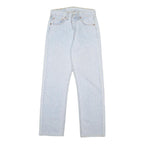 LEVI'S 501 Womens Jeans Blue Regular Straight Denim Light W24 L27 Classic Fit
