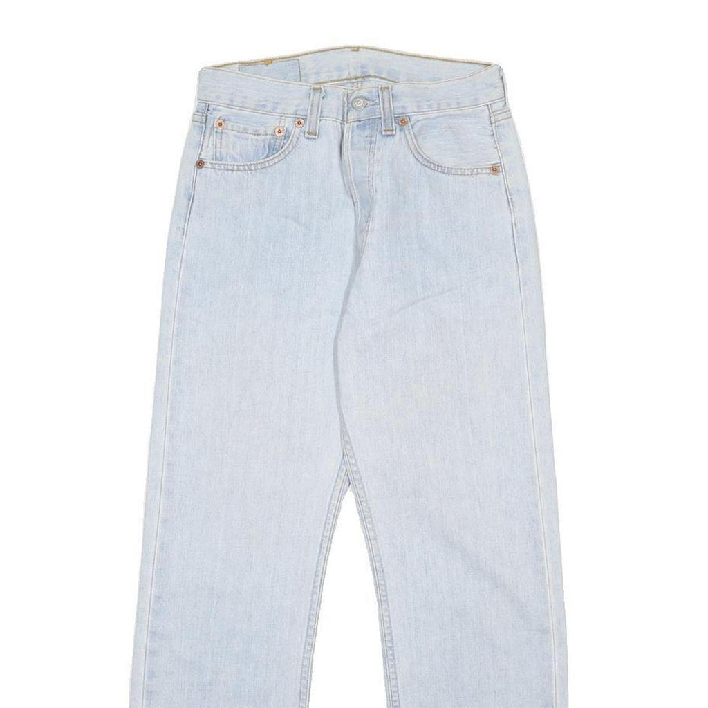 LEVI'S 501 Womens Jeans Blue Regular Straight Denim Light W24 L27 Classic Fit