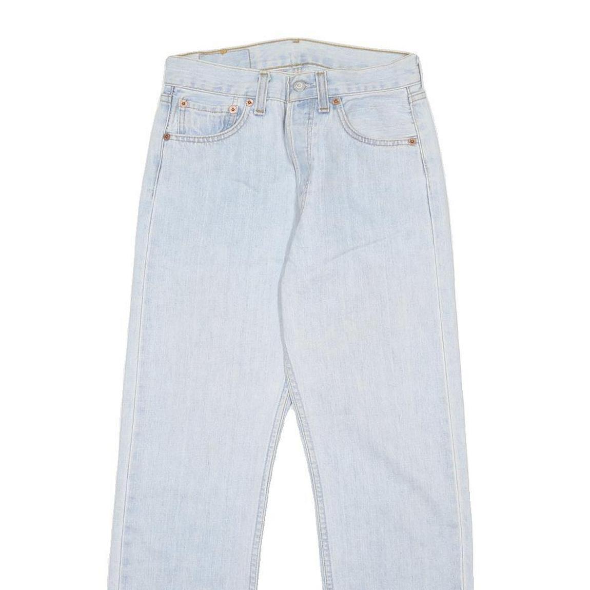LEVI'S 501 Womens Jeans Blue Regular Straight Denim Light W24 L27 Classic Fit