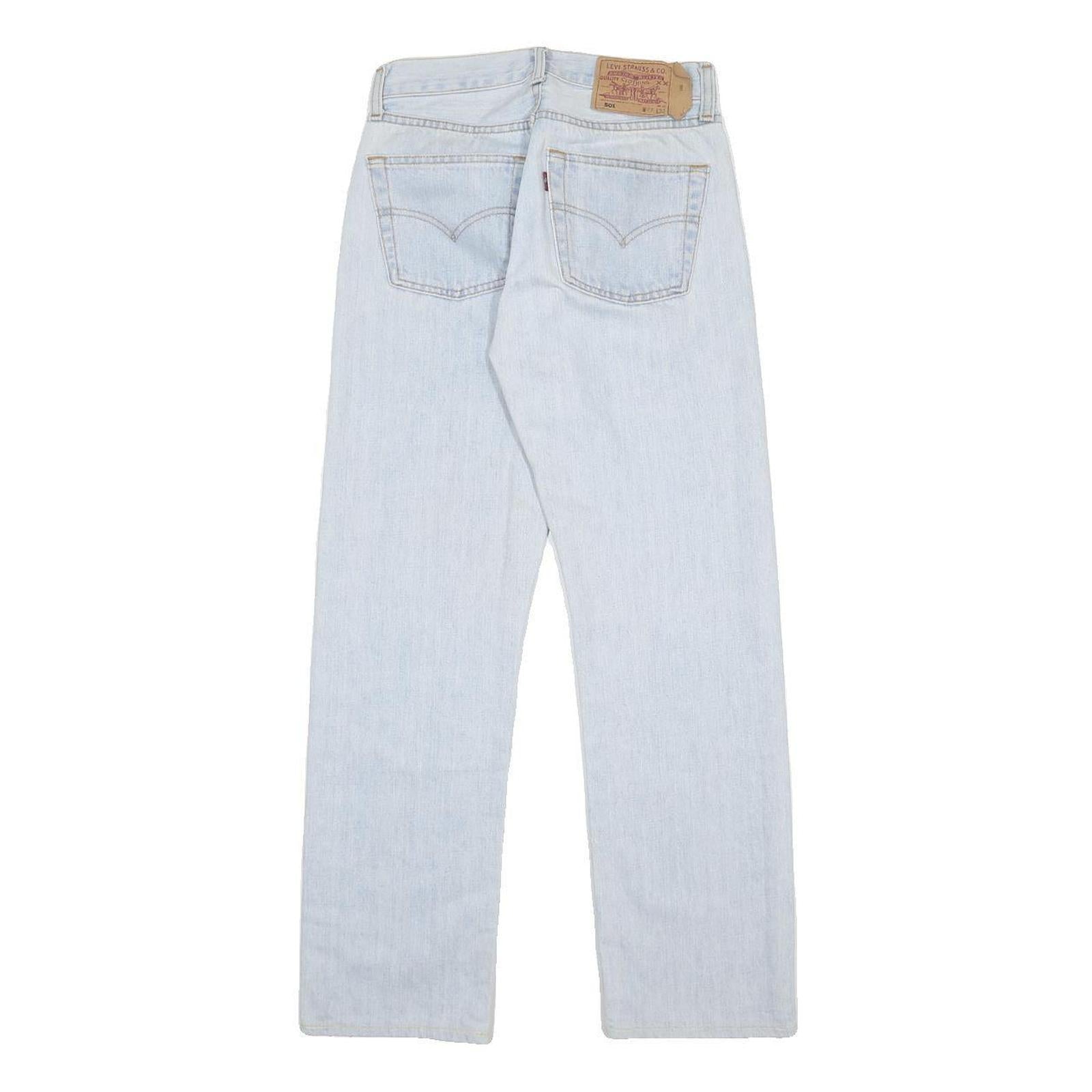 LEVI'S 501 Womens Jeans Blue Regular Straight Denim Light W24 L27 Classic Fit