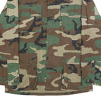 MFH Mens Green & Brown Camouflage Cotton Blend Button Jacket S Ripstop Outdoor