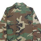 MFH Mens Green & Brown Camouflage Cotton Blend Button Jacket S Ripstop Outdoor