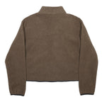 WOOLRICH Womens Brown Polyester Fleece Zip Jacket L Casual Warm Soft Comfort