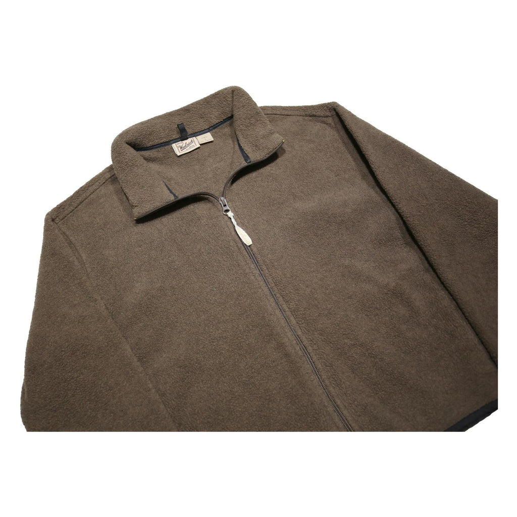 WOOLRICH Womens Brown Polyester Fleece Zip Jacket L Casual Warm Soft Comfort