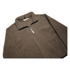 WOOLRICH Womens Brown Polyester Fleece Zip Jacket L Casual Warm Soft Comfort