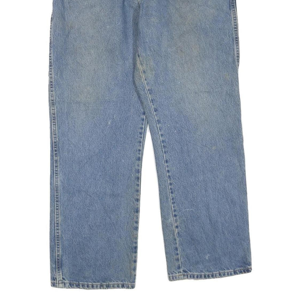 DICKIES Mens Regular Fit Blue Denim Jeans W38 L30 Classic Cotton Blend Zip