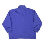 Womens Blue Reversible Button Jacket L Polyester Blend Plain Casual Outerwear