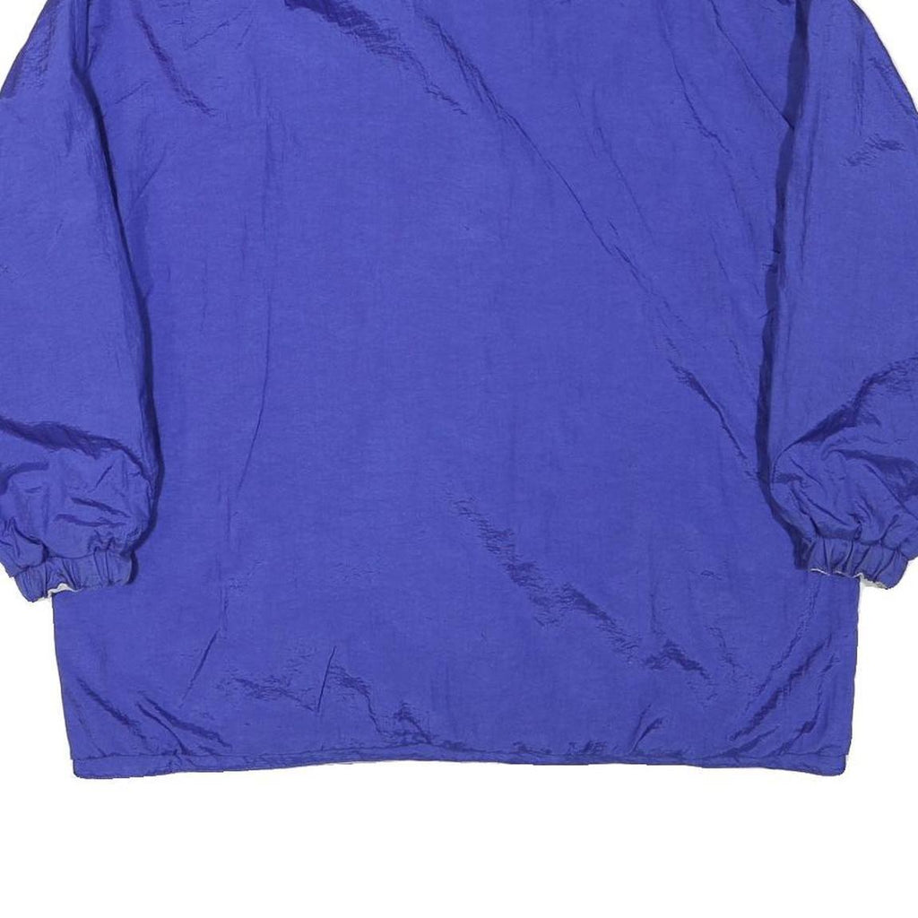 Womens Blue Reversible Button Jacket L Polyester Blend Plain Casual Outerwear