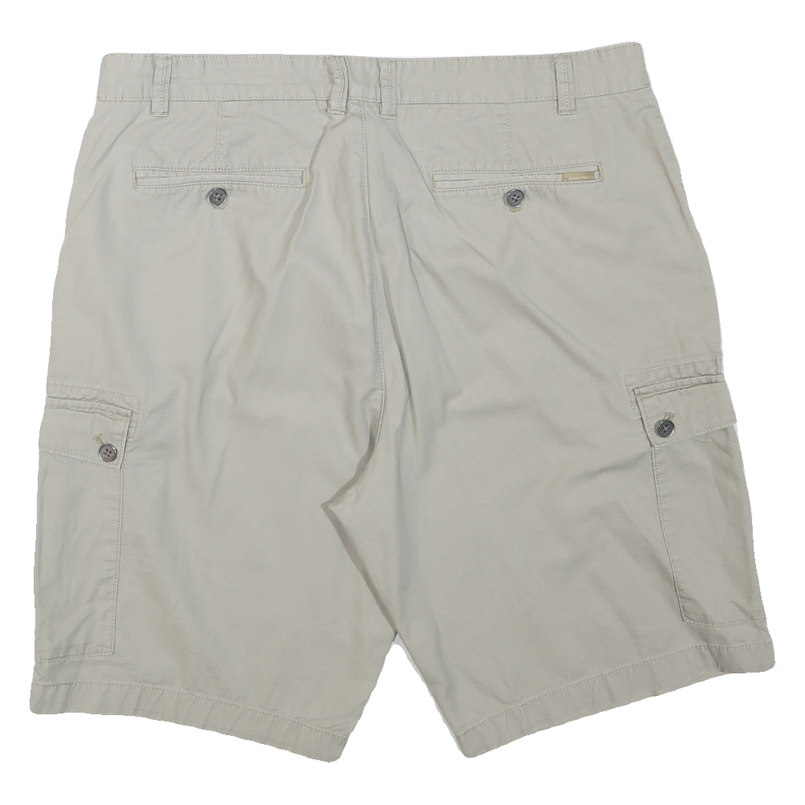 CALVIN KLEIN Mens Shorts Beige Cargo Plain XL W36 Cotton Blend Casual