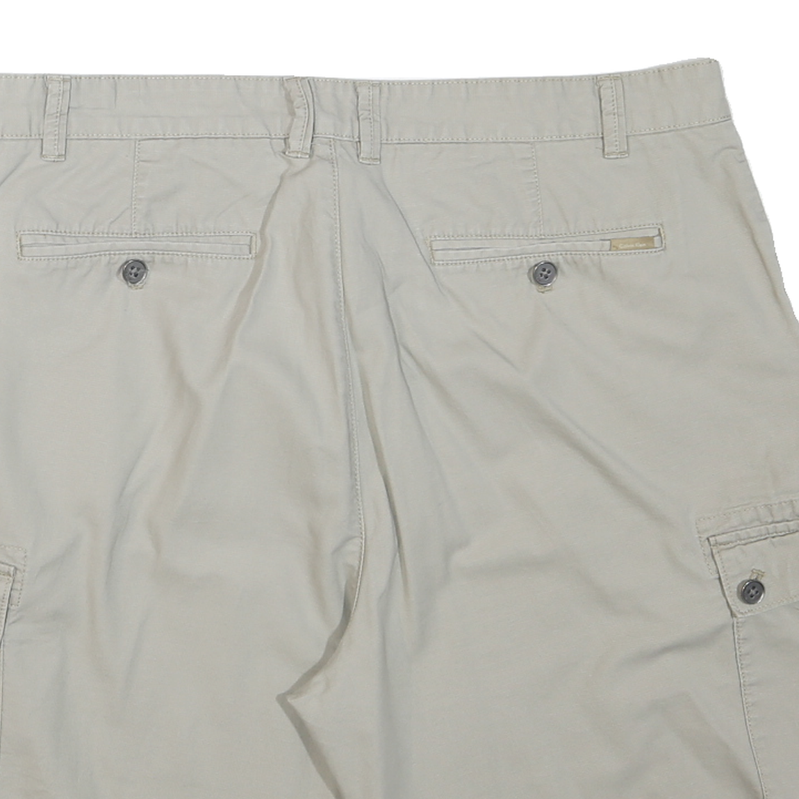 CALVIN KLEIN Mens Shorts Beige Cargo Plain XL W36 Cotton Blend Casual