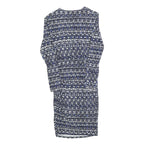 REISS Womens Blue Black & White Day Jersey Striped Long Sleeve Knee Length S