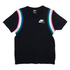 NIKE Womens T-Shirt Black V-Neck XS