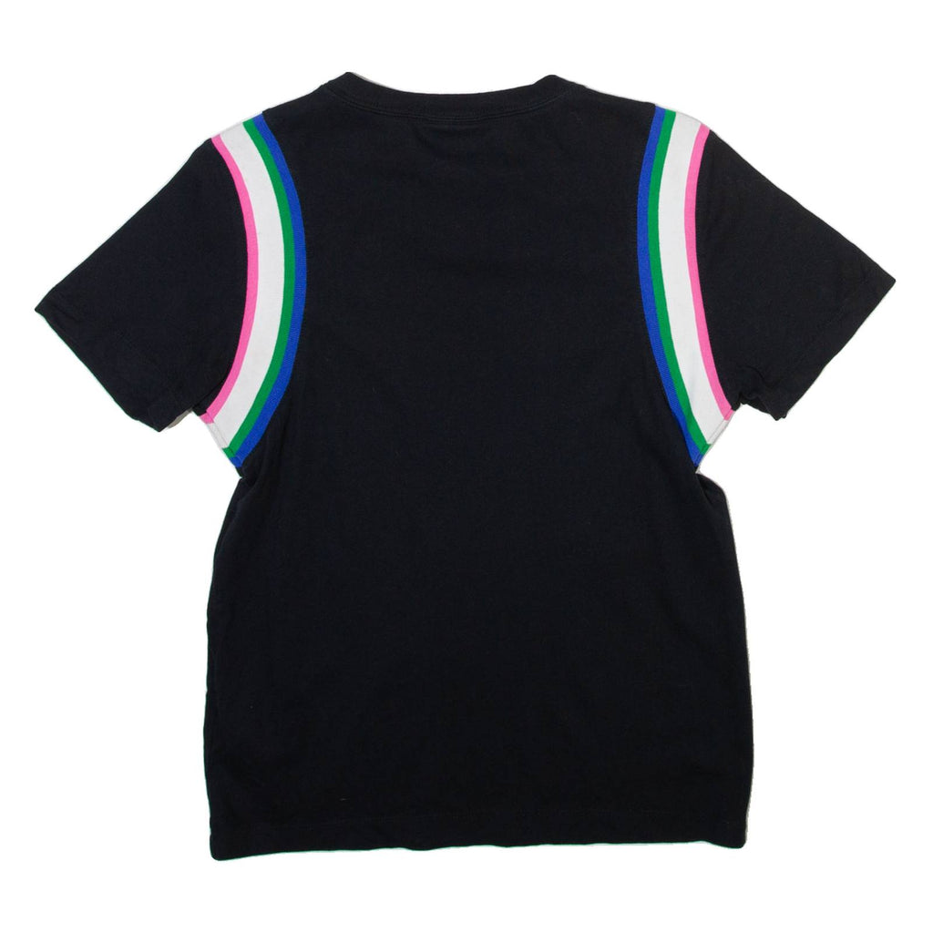 NIKE Womens T-Shirt Black V-Neck XS