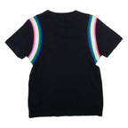 NIKE Womens T-Shirt Black V-Neck XS