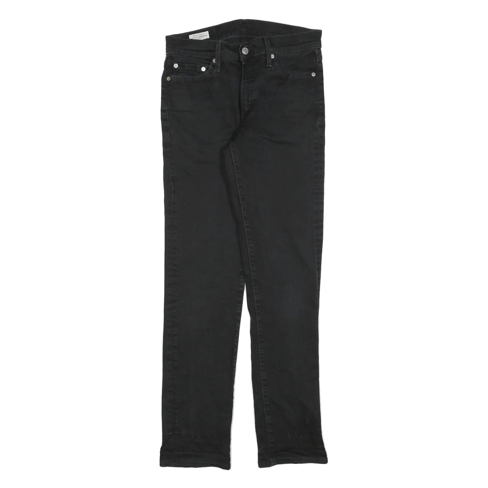 LEVI'S 511 BIG E Mens Jeans Black Slim Skinny Denim W30 L32 Classic Zip