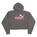 PUMA Cropped Womens Grey Hoodie M