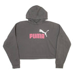PUMA Cropped Womens Grey Hoodie M