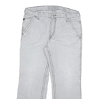 CARHARTT Mens Cotton Blend Grey Regular Fit Straight Leg Trousers W34 L29 Casual