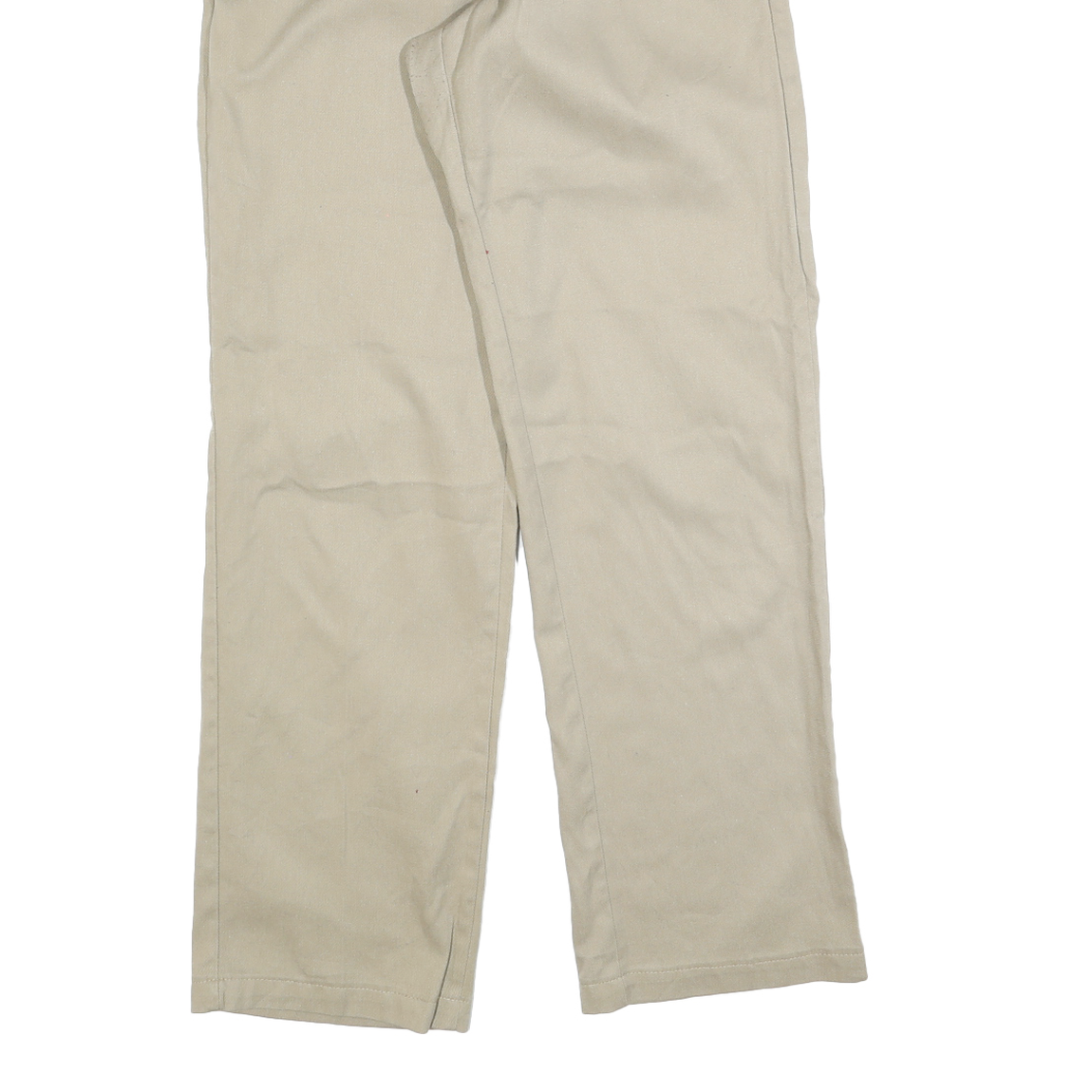 DICKIES Mens Regular Fit Beige Cotton Blend Trousers W32 L32 Classic Workwear