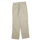 DICKIES Mens Regular Fit Beige Cotton Blend Trousers W32 L32 Classic Workwear
