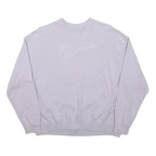NIKE Womens White Crew Neck S Cotton Blend Sweatshirt Sports Casual Pullover