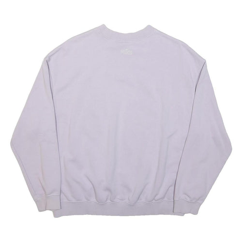 NIKE Womens White Crew Neck S Cotton Blend Sweatshirt Sports Casual Pullover
