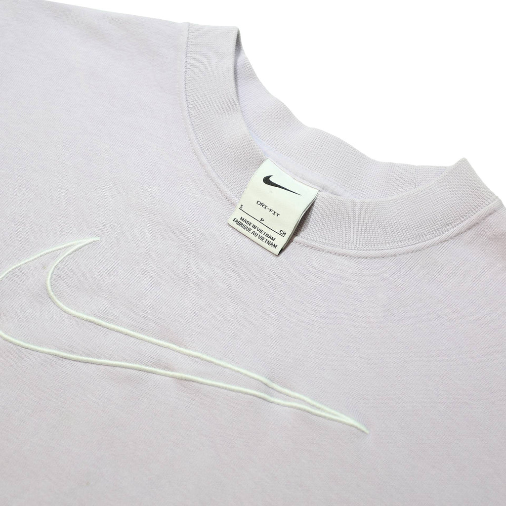 NIKE Womens White Crew Neck S Cotton Blend Sweatshirt Sports Casual Pullover