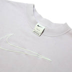 NIKE Womens White Crew Neck S Cotton Blend Sweatshirt Sports Casual Pullover